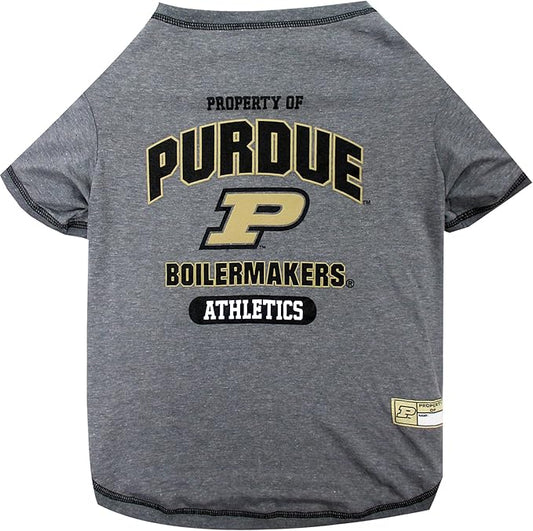 Pets First Collegiate PURDUE BOILERMAKERS Dog T-Shirt, Large. - Licensed Shirt for Pets Team Colored with Team Logos.- Premium Stretchable Materials for the Comfrot of your Dog & Cat.