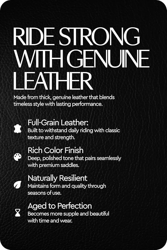 HORZE Genuine Leather English Riding Stirrup Leathers Pair | Adult Sizes