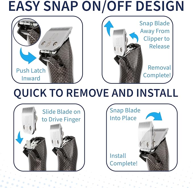 Detachable A Series 7f Blades for Cat Grooming Full Tooth Cuts Length 1/16" - 3.2mm Japanese High Carbon Stainless Steel Cat Grooming Supplies | Compatible A5 Series(7F Cat)