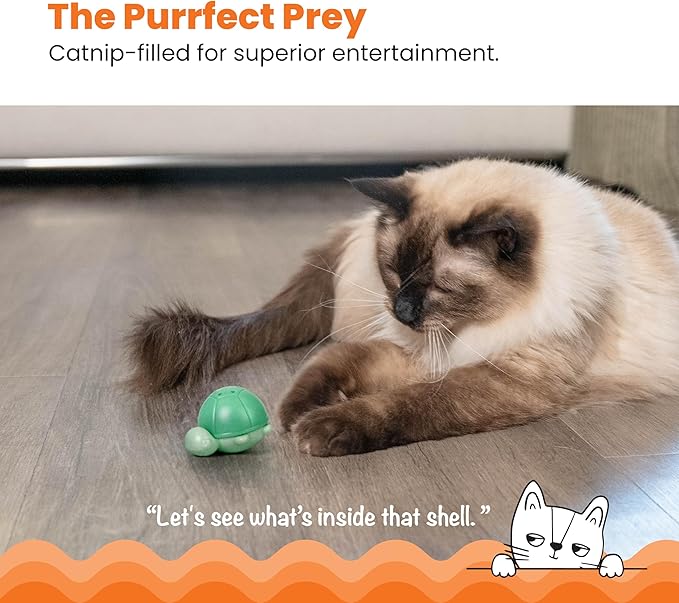 Catstages Wobble Turtle Catnip Diffuser Refillable Cat Toy