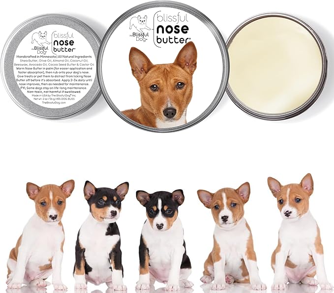 The Blissful Dog Basenji Unscented Nose Butter - Dog Nose Butter, 2 Ounce