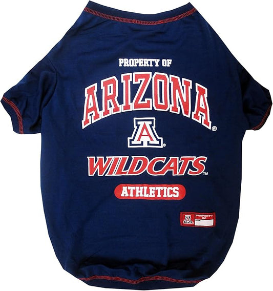 Pets First Collegiate Arizona Wildcats Dog T-Shirt, Medium. - Licensed Shirt for Pets Team Colored with Team Logos.- Premium Stretchable Materials for The Comfrot of Your Dog & Cat.
