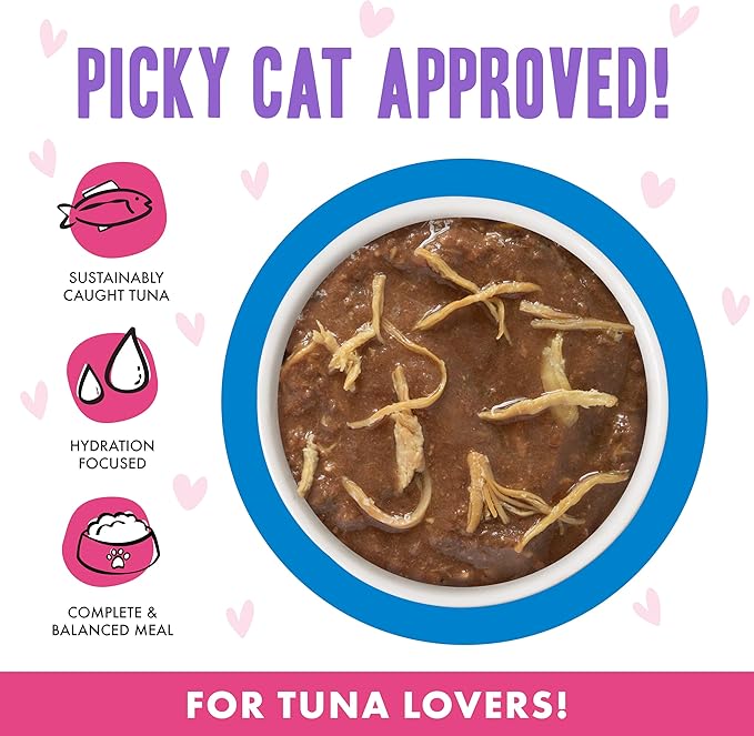Weruva B.F.F. OMG - Best Feline Friend Oh My Gravy!, Tuna & Chicken Chase Me with Tuna & Chicken, 5.5oz Can (Pack of 8)