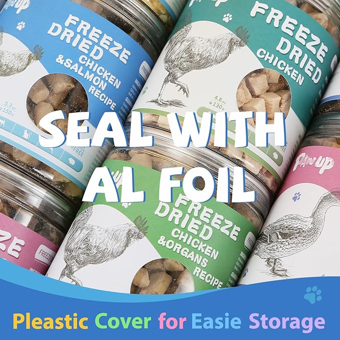 Freeze Dried Minnows Cat Treats – 100% Natural, Single-Ingredient Pet Snacks – Rich in Omega-3, Grain-Free – Healthy Training Rewards & Meal Toppers for Dogs & Cats, 2.8 oz