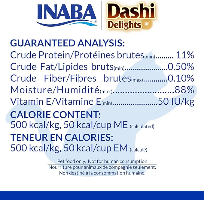 INABA Dashi Delights for Cats, 2.5 Ounce Cup, 6 Cups Total, Chicken with Tuna & Salmon Recipe