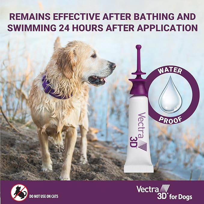 Vectra 3D for Dogs Flea, Tick & Mosquito Treatment & Prevention for Small Dogs (11 – 20 lbs) , 6 month supply