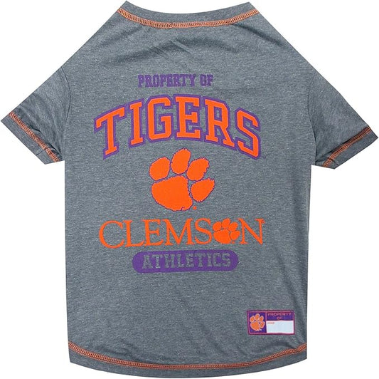 Pets First Collegiate Clemson Tigers Dog T-Shirt, X-Large. - Licensed Shirt for Pets Team Colored with Team Logos.- Premium Stretchable Materials for The Comfrot of Your Dog & Cat.