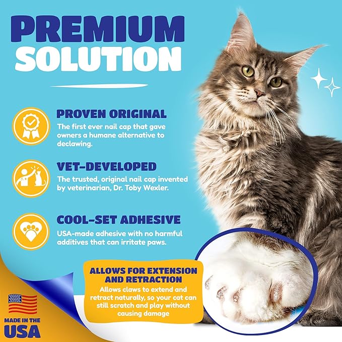 Soft Claws Safe Scratch-Free Solution for Cats - CLS (Cleat Lock System), Size: Small, Color: Red