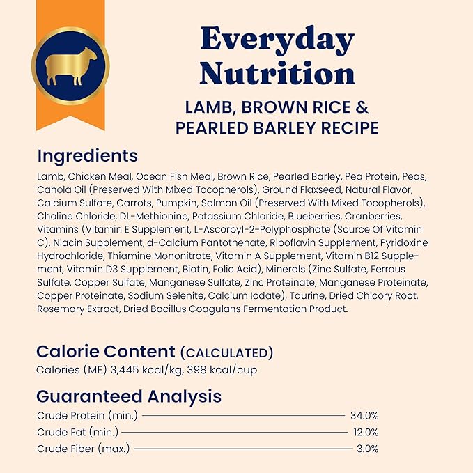 Solid Gold Dry Cat Food for Indoor Cats of All Ages - W/Lamb, Brown Rice, Barley, Probiotics & Fiber for Gut Health- Holistic & Healthy Cat Kibble for Kittens & Adults - Dry Kibble for Cats - 12 LB