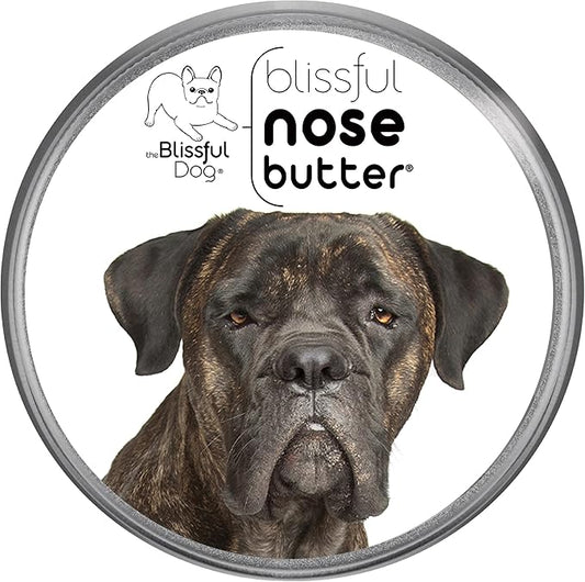 The Blissful Dog Cane Corso Nose Butter for Dry, Cracked Skin, Lick-Safe Dog Nose Balm with Moisturizing Shea Butter, Almond, Olive, and Essential Oils, Pet Supplies, Uncented, 1 oz.