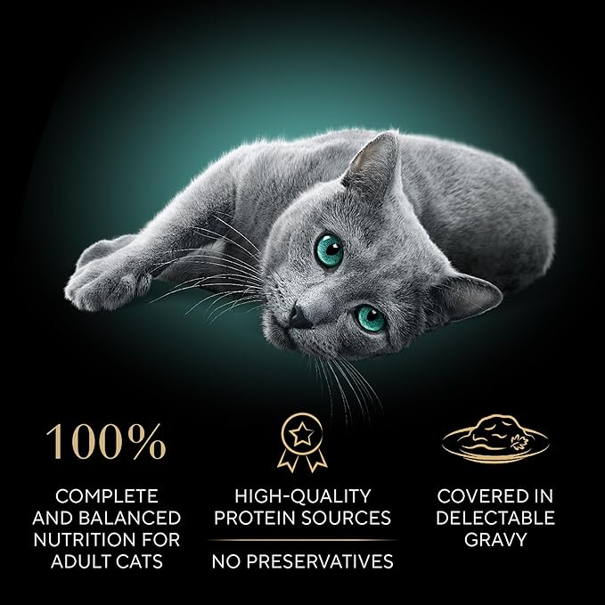 Sheba Gravy Indulgence Adult Wet Cat Food Chicken Entree in Extra Gravy, 2.6 oz. Twin-Pack Trays (24 Count, 48 Servings)