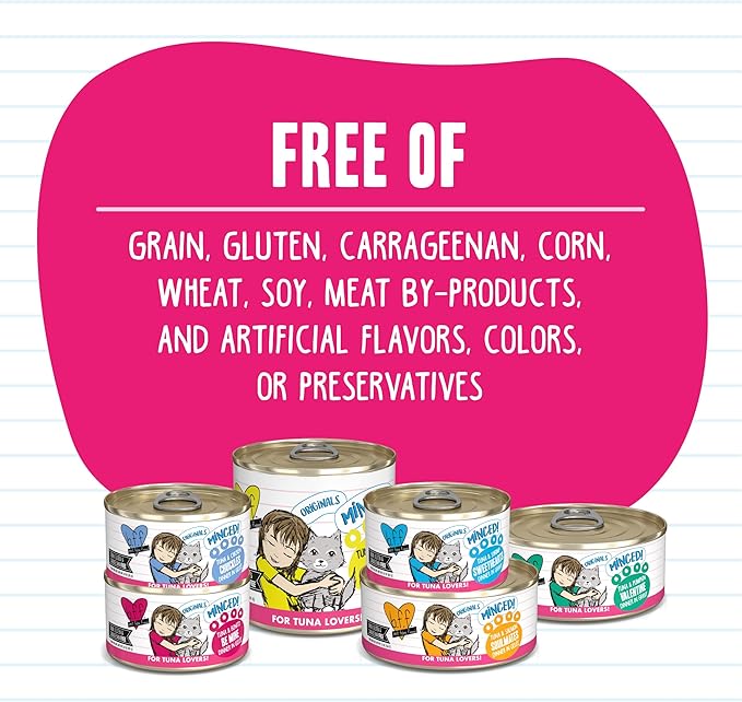 Weruva BFF Minced Natural Wet Cat Food, Batch O Besties Variety Pack, 3oz Can, Pack of 12