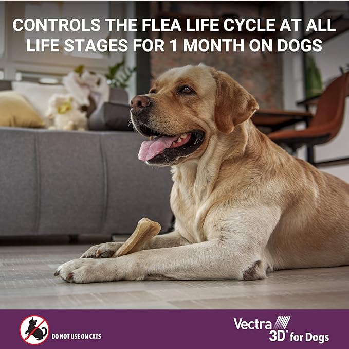 Vectra 3D for Dogs Flea, Tick & Mosquito Treatment & Prevention for Small Dogs (11 – 20 lbs) , 6 month supply
