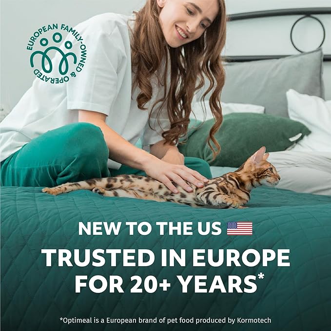 Optimeal Natural Dry Cat Food for Adult Cats - Proudly Ukrainian - Tasty and Nutritional Cat Food Dry Recipe with Immunity Support for Healthy Felines (3.3 lbs, Turkey & Barley)