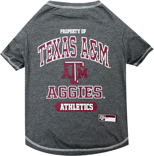 Pets First Collegiate Texas A&M Aggies Dog T-Shirt, X-Large. - Licensed Shirt for Pets Team Colored with Team Logos.- Premium Stretchable Materials for The Comfrot of Your Dog & Cat.