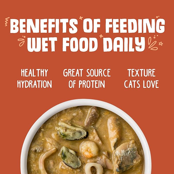 Weruva Classic Cat Food, Marbella Paella with Mackerel, Shrimp, & Mussels in Gravy, 3oz Can (Pack of 24)