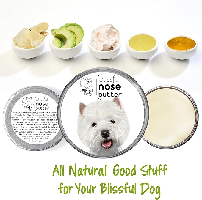 The Blissful Dog West Highland Terrier Unscented Nose Butter, 16oz