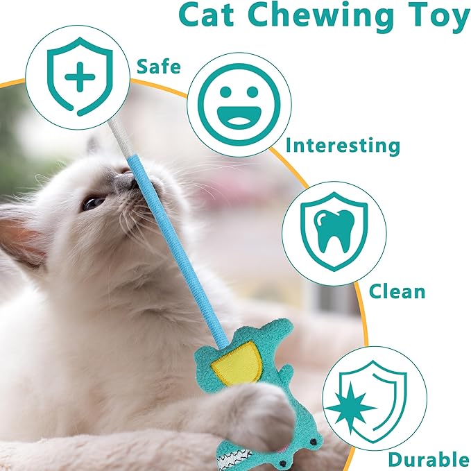 3pcs Safe Cat Rope Toy with Catnip,Teeth Clean Toy for Cat, Cat Chew Toys for Indoor Cat,Kitten Interactive Toys