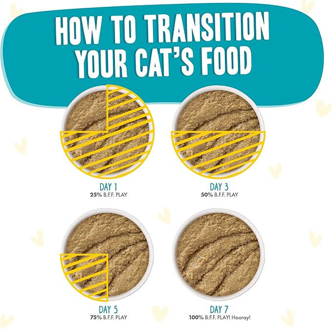 Weruva B.F.F. Play - Best Feline Friend Paté Lovers, Aw Yeah!, Chicken & Turkey Topsy Turvy with Chicken & Turkey, 5.5oz Can (Pack of 8)