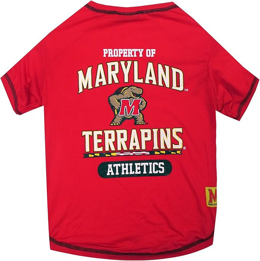 Pets First Collegiate Maryland Terrapins Dog T-Shirt, X-Large. - Licensed Shirt for Pets Team Colored with Team Logos.- Premium Stretchable Materials for The Comfrot of Your Dog & Cat.