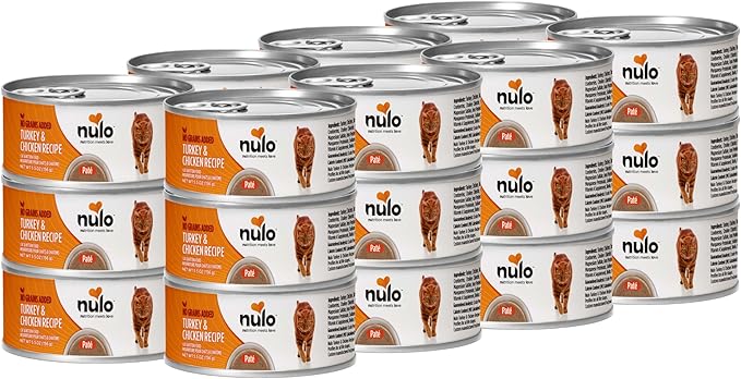 Nulo Turkey & Chicken Recipe Pate Wet Canned Cat Food, 5.5 Ounce (Pack of 24)