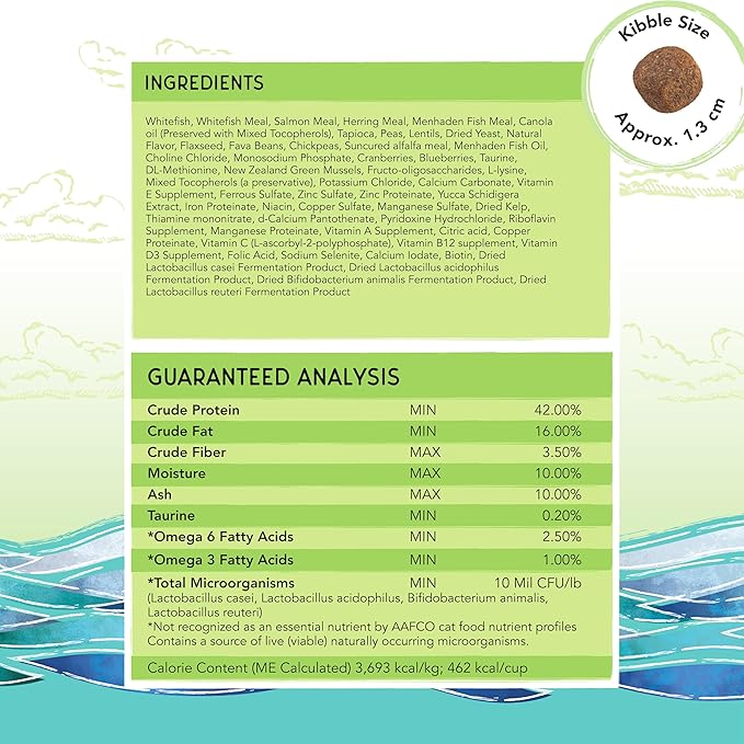 Blackwood Bounty Dry Cat Food, Whitefish & Lentil Recipe for All Life Stages, 4.5 Pound Bag, High Protein, Grain Free