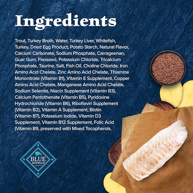 Blue Buffalo Wilderness Rocky Mountain Recipe Natural High Protein Wet Food for Adult Cats, Trout in Tasty Gravy, 5.5-oz cans, Pack of 24