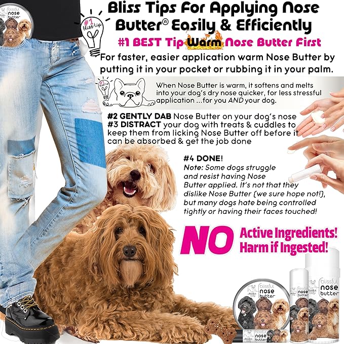 The Blissful Dog Labradoodle Unscented Nose Butter - Dog Nose Butter, 0.50 Ounce