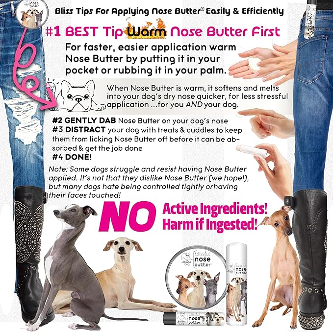 The Blissful Dog Italian Greyhound Unscented Nose Butter - Dog Nose Butter, 0.50 Ounce