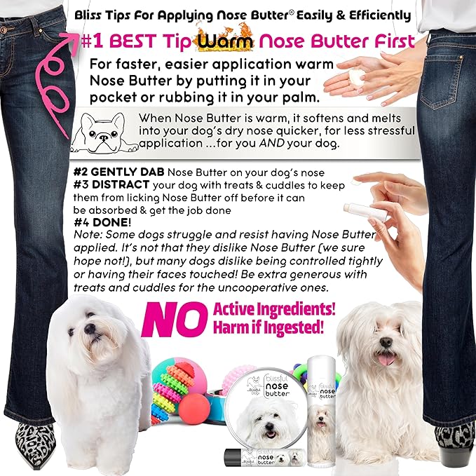 The Blissful Dog Coton De Tulear Unscented Nose Butter, 0.15-Ounce