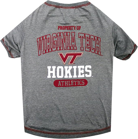 Pets First Collegiate VIRGINIA TECH HOKIES Dog T-Shirt, Large. - Licensed Shirt for Pets Team Colored with Team Logos.- Premium Stretchable Materials for the Comfrot of your Dog & Cat.