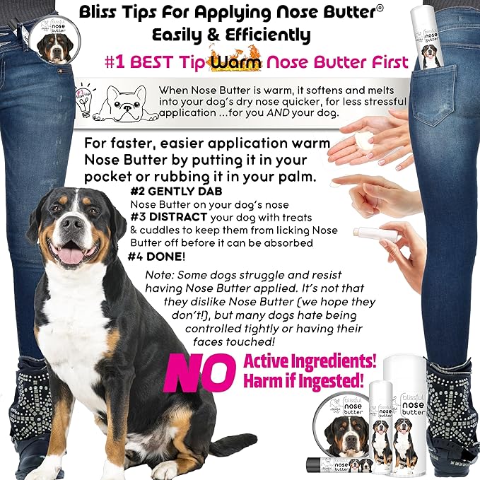 The Blissful Dog Greater Swiss Mountain Dog Unscented Nose Butter - Dog Nose Butter, 8 Ounce