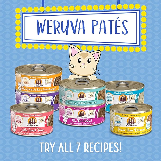 Weruva Wet Cat Food, Meal or No Deal with Chicken and Beef Pate, 10oz Can, Pack of 12