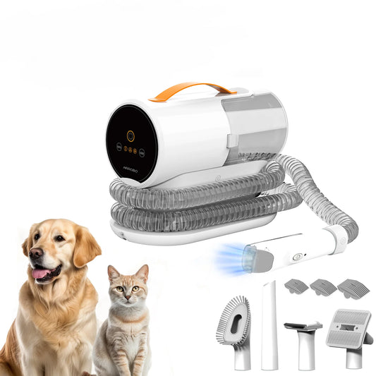 Dog Grooming Vacuum Kit – Pet Hair Vacuum with 5 Tools & 2L Large Capacity